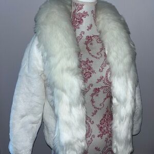 White Faux Fur Jacket